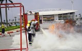 Cảnh sát phòng cháy, chữa cháy Hà Nội tập luyện giữa trời nắng nóng, nỗ lực cho Vòng chung kết Hội thi Thể thao nghiệp vụ chữa cháy